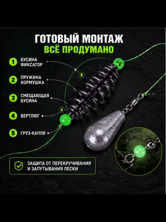 Кормушка для рыбалки пружина WPE монтаж убийца карася для донной ловли