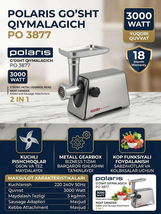 Go'sht qiymalagichi POLARIS