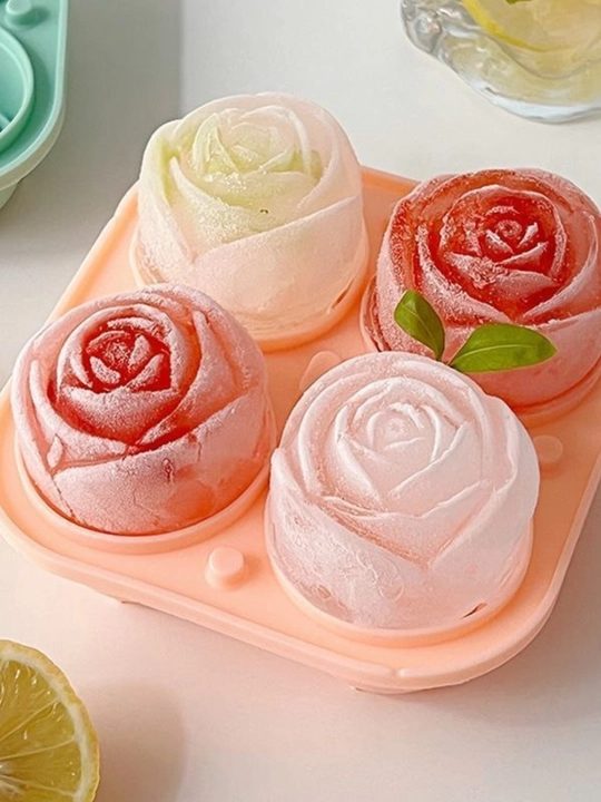Форма для льда, с крышкой, силиконовая и пластмассовая