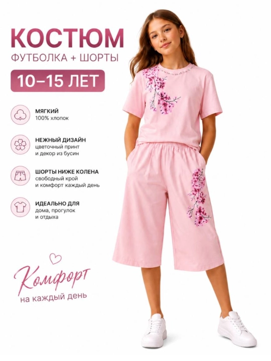 Двойка для девочек, комплект для девочек, Летний костюм для девочек