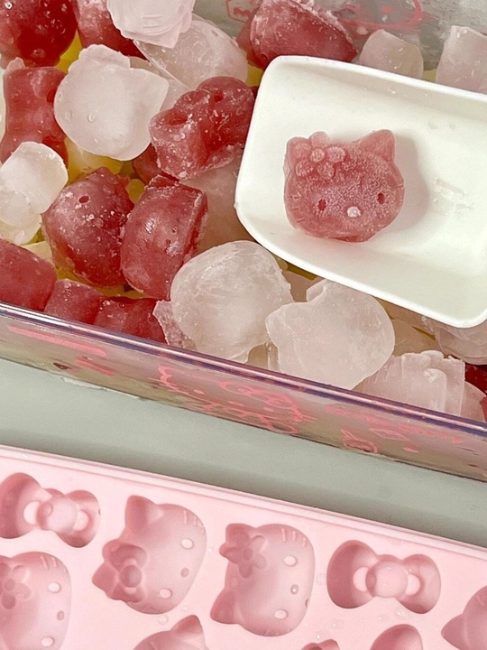 Форма для льда, с крышкой, силиконовая и пластмассовая
