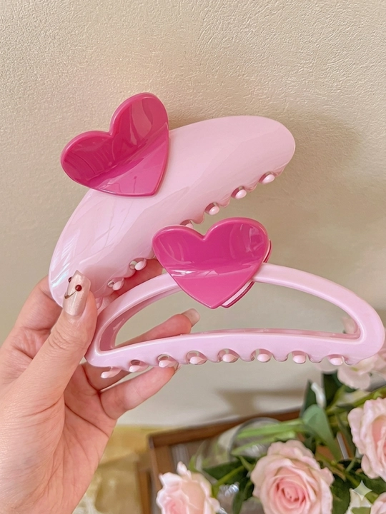 Zakolka, ayol va qizlar uchun qisqich, yurakchali krab (4xil shaklda)