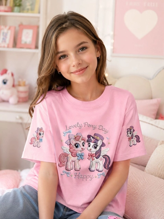 Детская футболка для девочки My Little Pony — стильная, 100% хлопок, футболка для детей