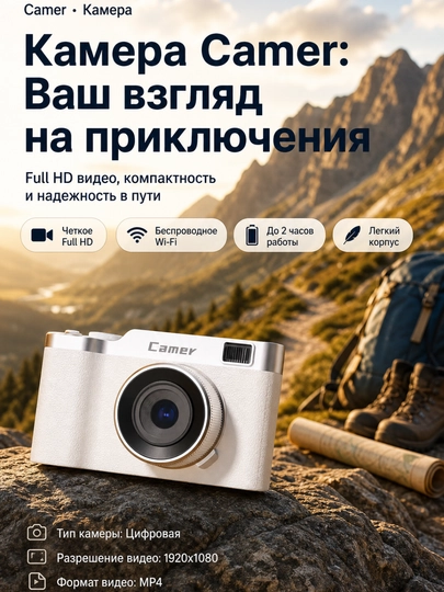 HD-камера, цифровая видеокамера для фото и видео, мини камера с зумом и автофокусом