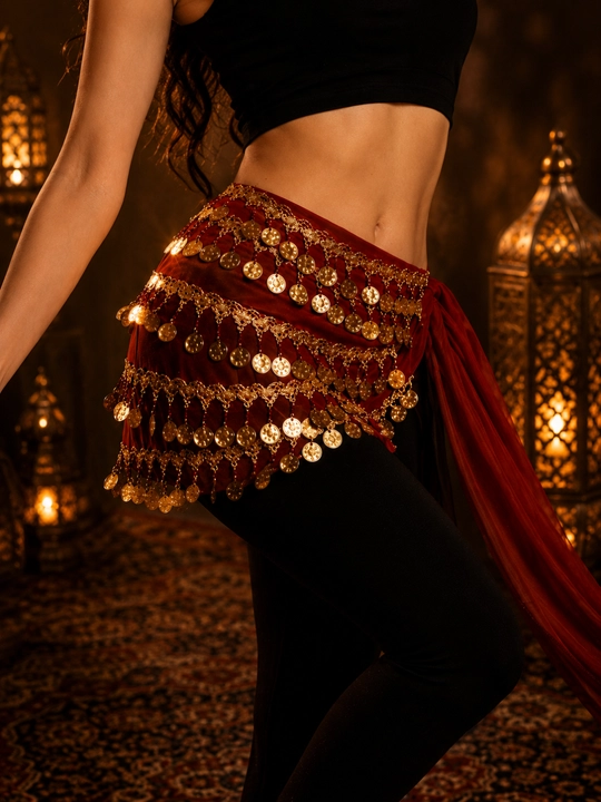 Tangali sharqona raqs belbog‘i Luxury