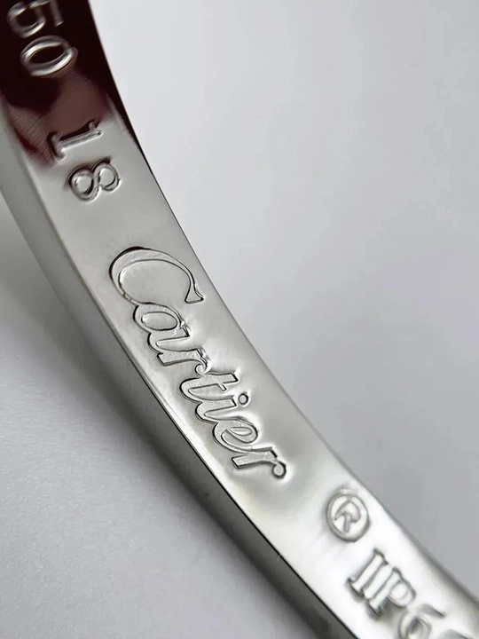 Браслет и кольцо комплект "Stainless Steel", женская бижутерия, в стиле cartier
