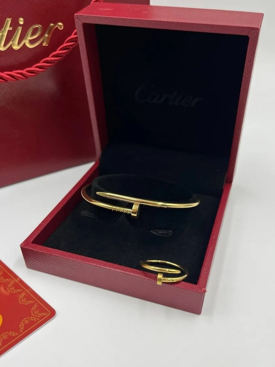 Браслет и кольцо комплект "Stainless Steel", женская бижутерия, в стиле cartier