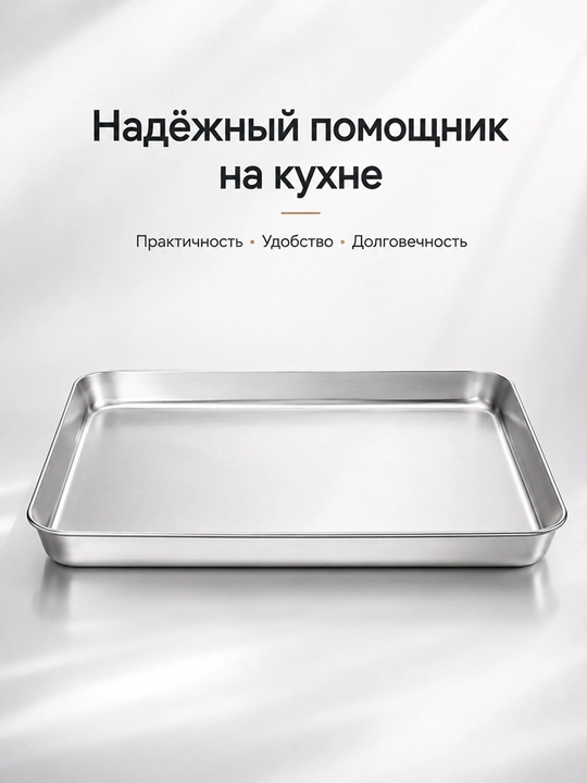 Metall to‘rtburchak pishirish patnis, pech uchun qolip, 40х60 sm
