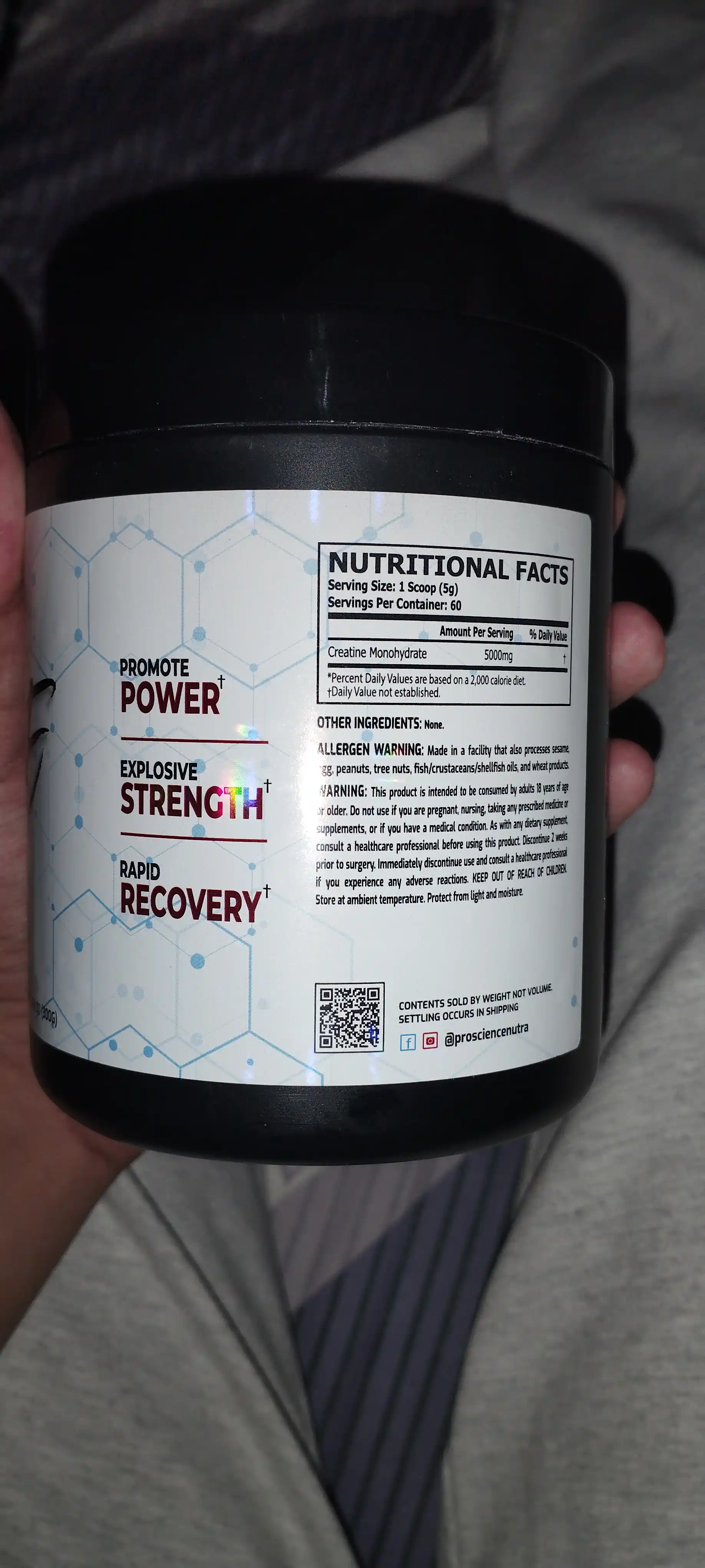 Креатин моногдират Proscience Creatine, 60 порций Creatine monohydrate