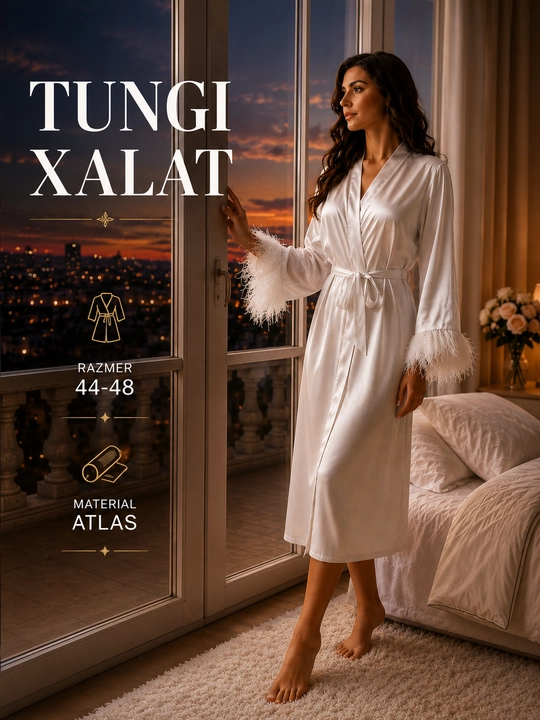 Ayollar penyuari, atlas xalat, uy va uyqu uchun tungi kiyim - 