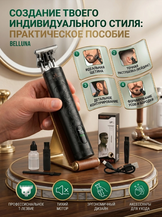 Машинка для стрижки волос, для бритья, Vintage T9 