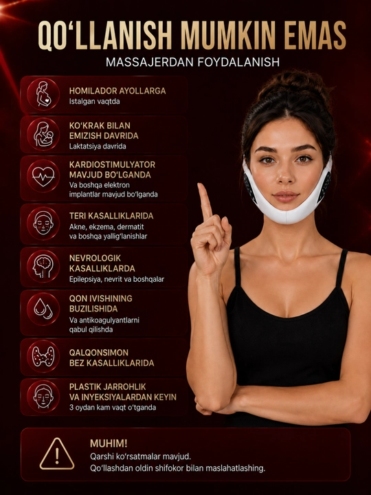 Mikrotokli LED massajyor yuz va iyak uchun,V-lifting, yuz ovalini taranglashtirish,lifting