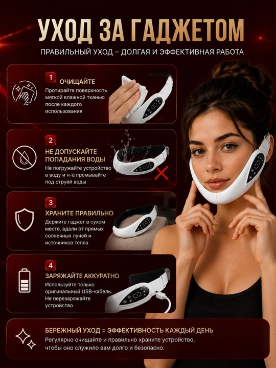 Mikrotokli LED massajyor yuz va iyak uchun,V-lifting, yuz ovalini taranglashtirish,lifting