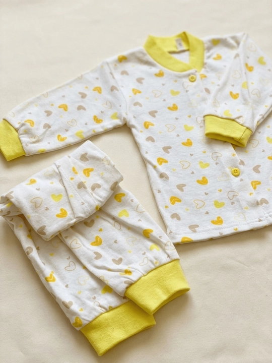 Chaqaloqlar va bolalar uchun pijama to'plami, kofta va shim, 100% paxta, S M L razmerlarda - 