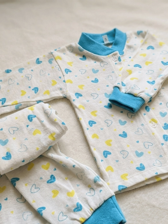Chaqaloqlar va bolalar uchun pijama to'plami, kofta va shim, 100% paxta, S M L razmerlarda - 