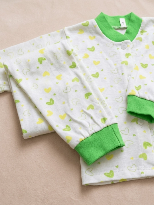 Chaqaloqlar va bolalar uchun pijama to'plami, kofta va shim, 100% paxta, S M L razmerlarda - 