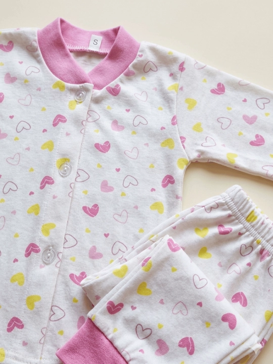 Chaqaloqlar va bolalar uchun pijama to'plami, kofta va shim, 100% paxta, S M L razmerlarda - 