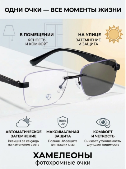 Очки хамелеон EyeGuard для компьютера и защиты от солнца, стильная модель