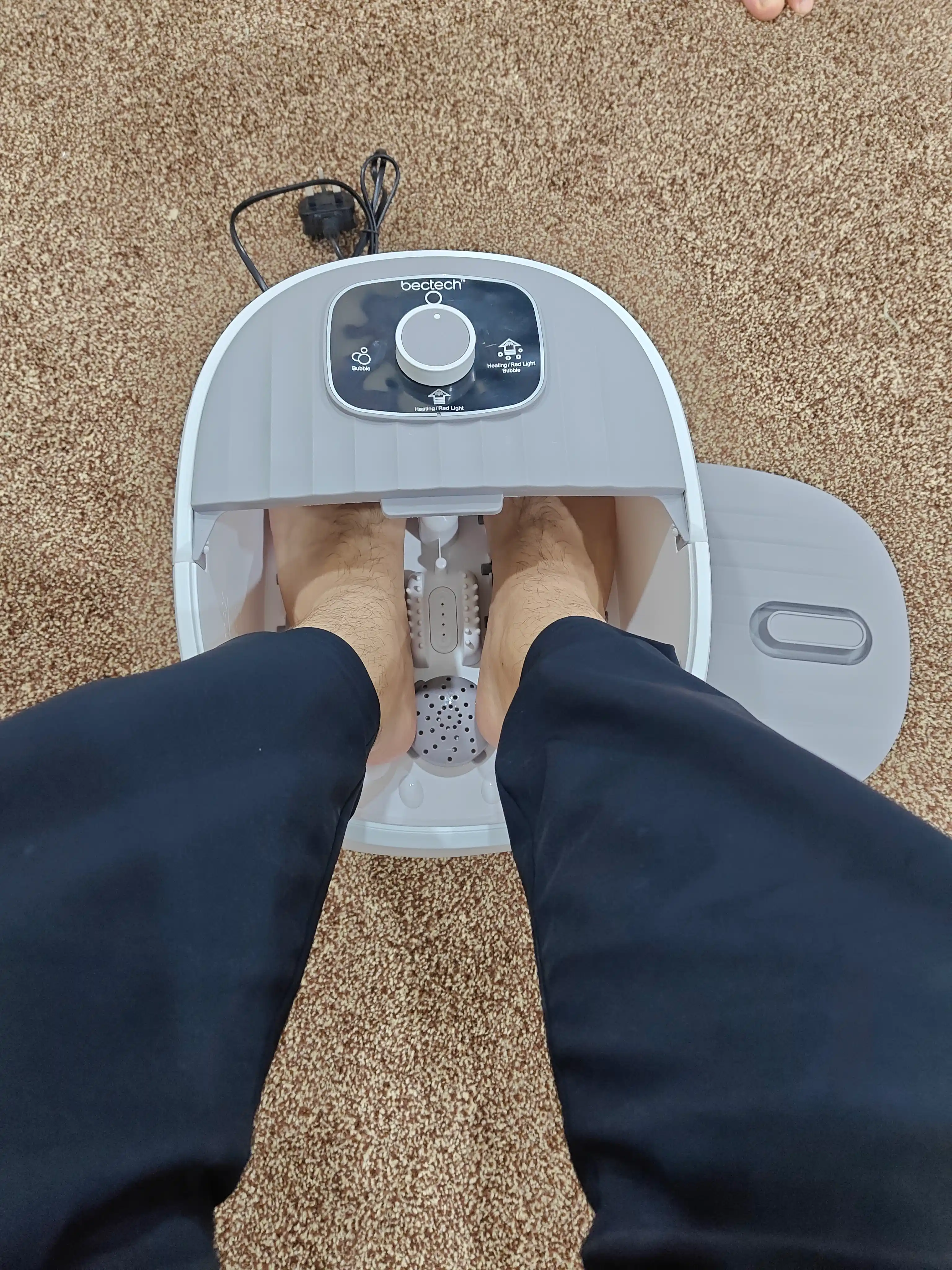 BECTECH gidro massajli oyoq massajeri isitish va vibratsiyali elektr foot spa massager