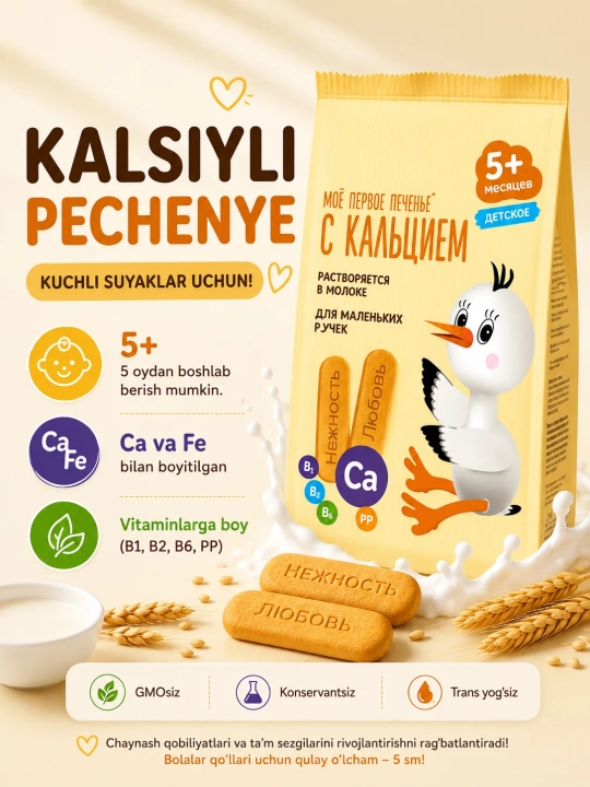 Беллакт детское печенье с кальцием, с 5 месяцев - 