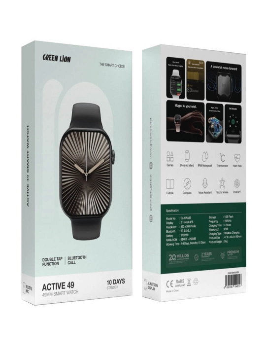 Смарт-часы Green Lion Active 49 - 49MM - черные