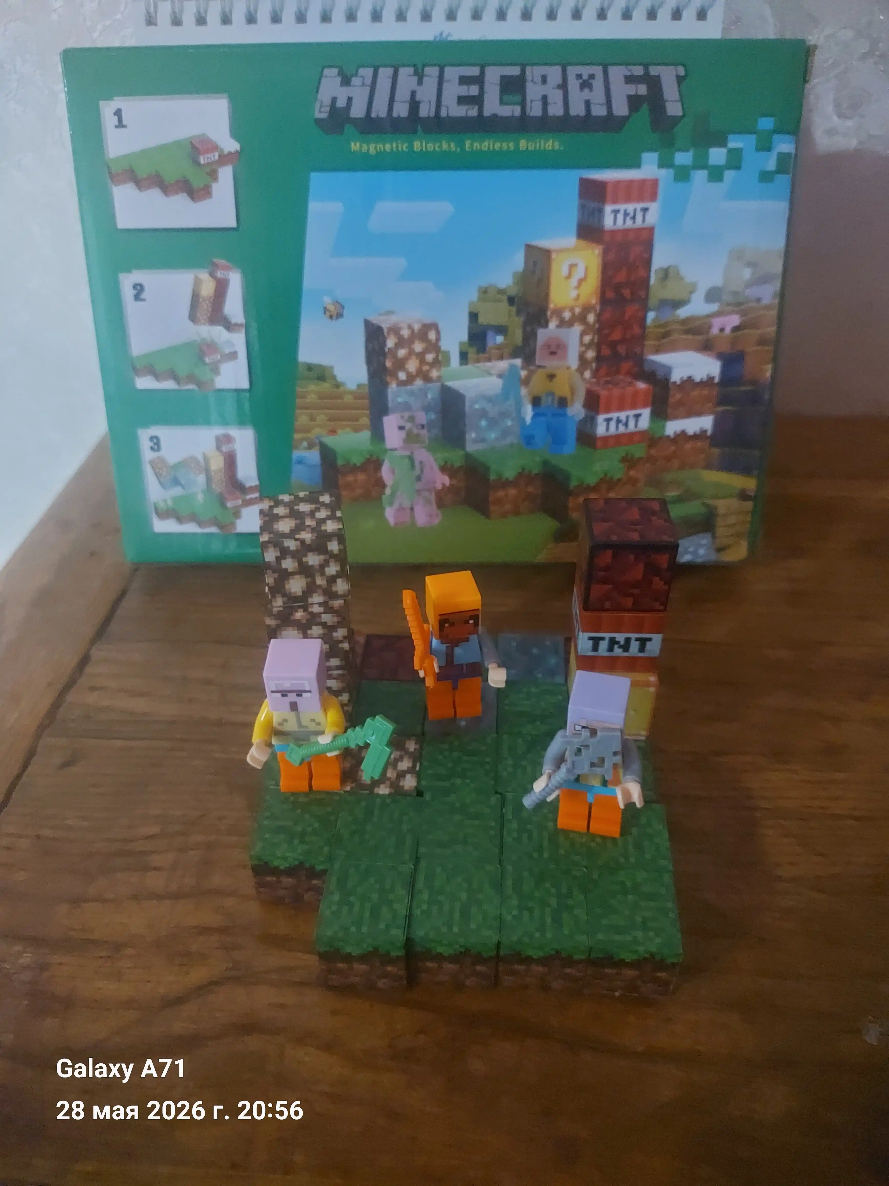 Магнитные кубики Minecraft - детский магнитный конструктор для творчества, хороший подарок