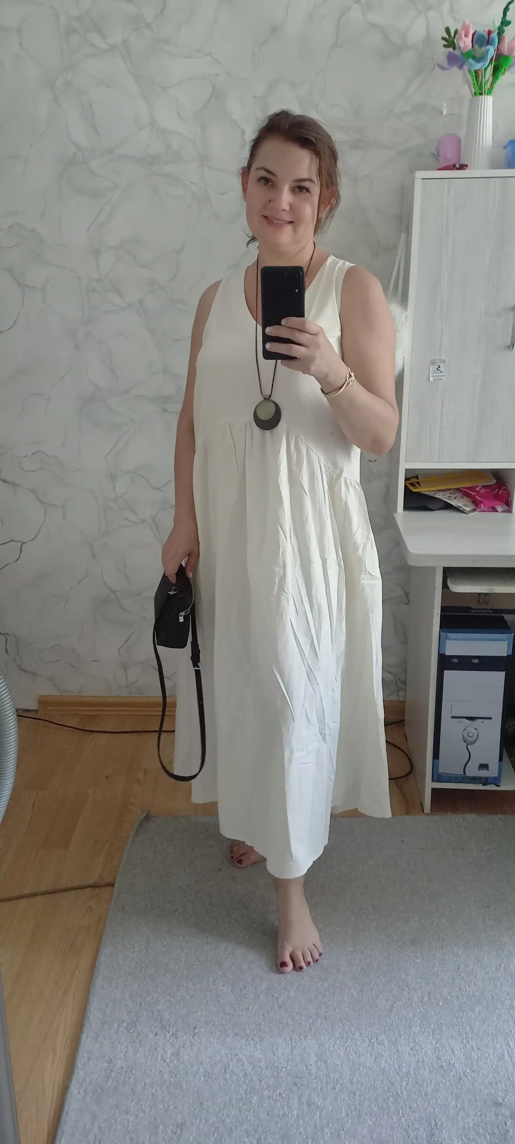 Yozgi  sarafan ayollar uchun, zig‘ir — ELLY FASHION