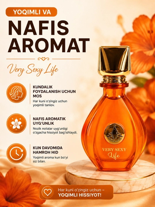 Ayollar va erkaklar uchun xushbo‘y atir, 75 ml