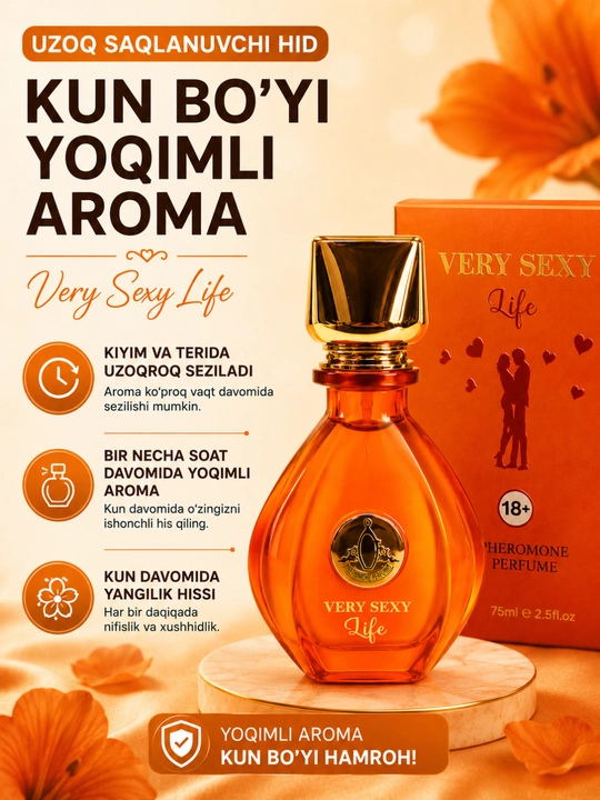 Ayollar va erkaklar uchun xushbo‘y atir, 75 ml