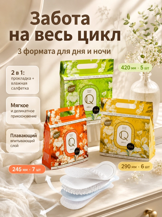 BOTARE Женские гигиенические прокладки, прокладки женские - 