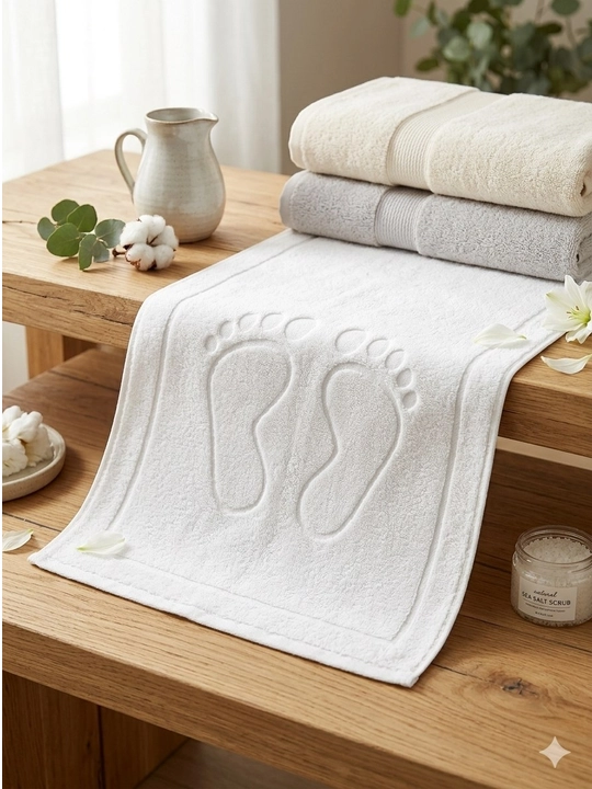 Oq Sochiq oyoq uchun - 100% paxta, 50 * 70 - 