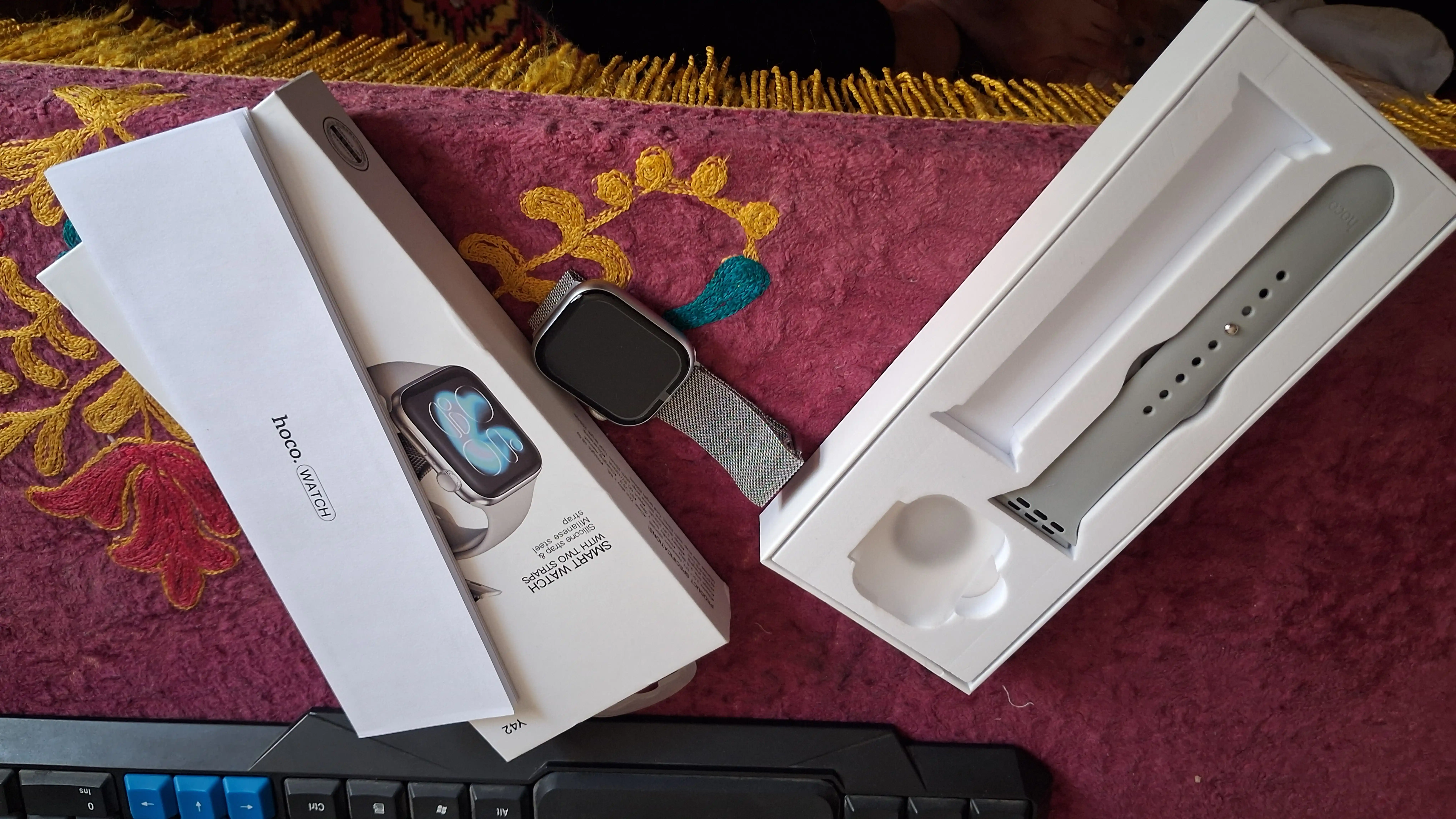 Hoco Y42 aqlli soati, Smart Watch, 2 ta tasma, qo'ng'iroqlar va xabarlar, uyqu tahlili