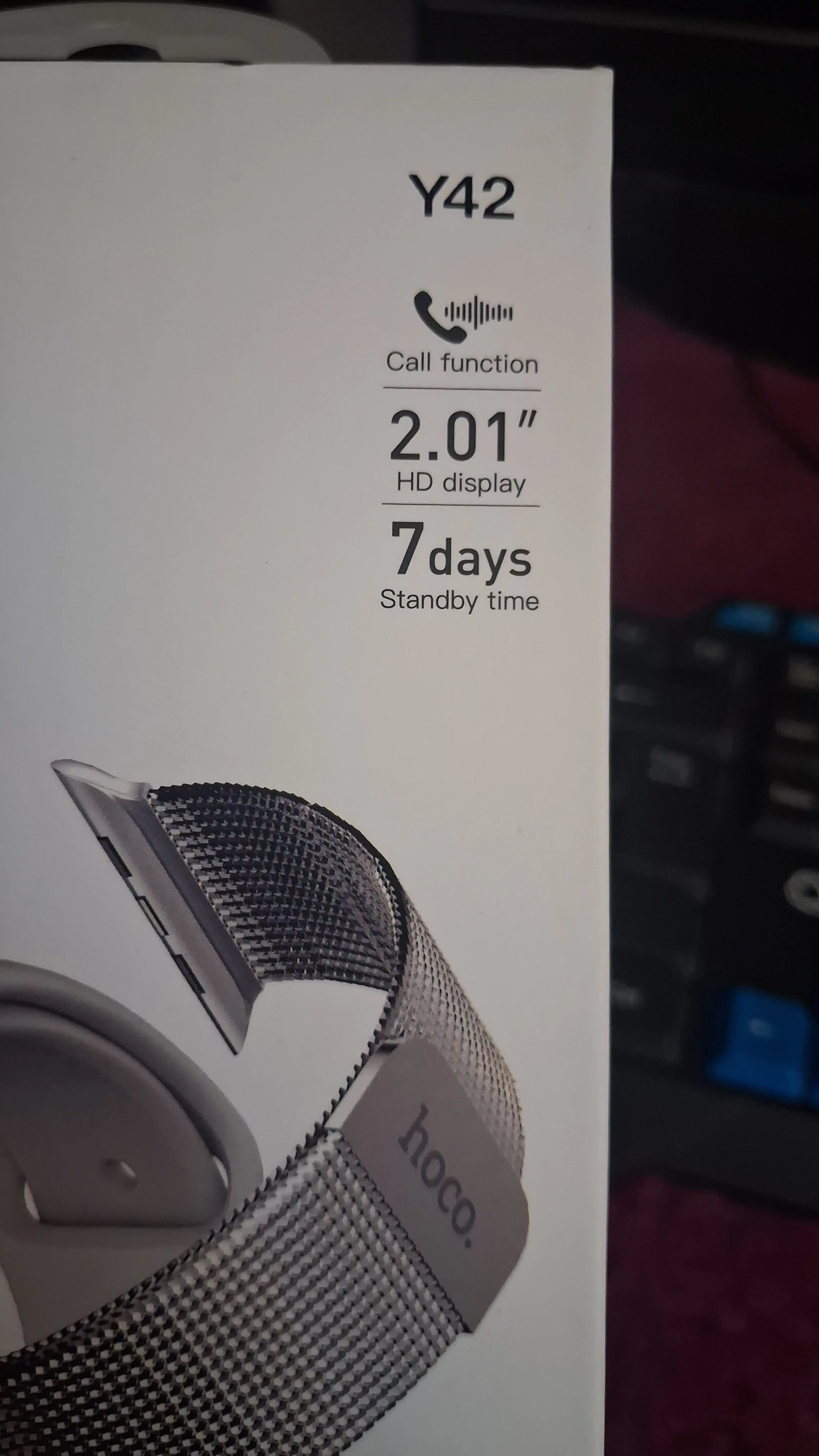 Hoco Y42 aqlli soati, Smart Watch, 2 ta tasma, qo'ng'iroqlar va xabarlar, uyqu tahlili