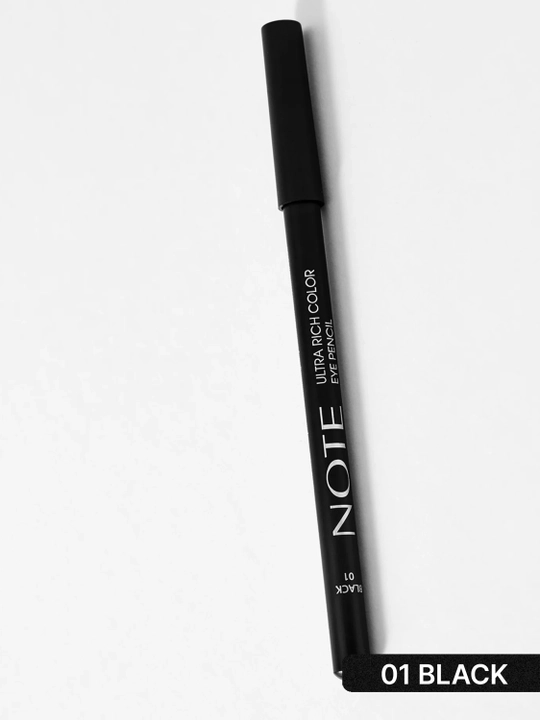 NOTE Ultra Rich Color Eye Pencil 1.1 g ko‘z uchun qalam 01 va 02 ranglar suvga chidamli
