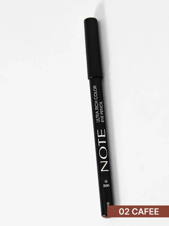 NOTE Ultra Rich Color Eye Pencil 1.1 g ko‘z uchun qalam 01 va 02 ranglar suvga chidamli