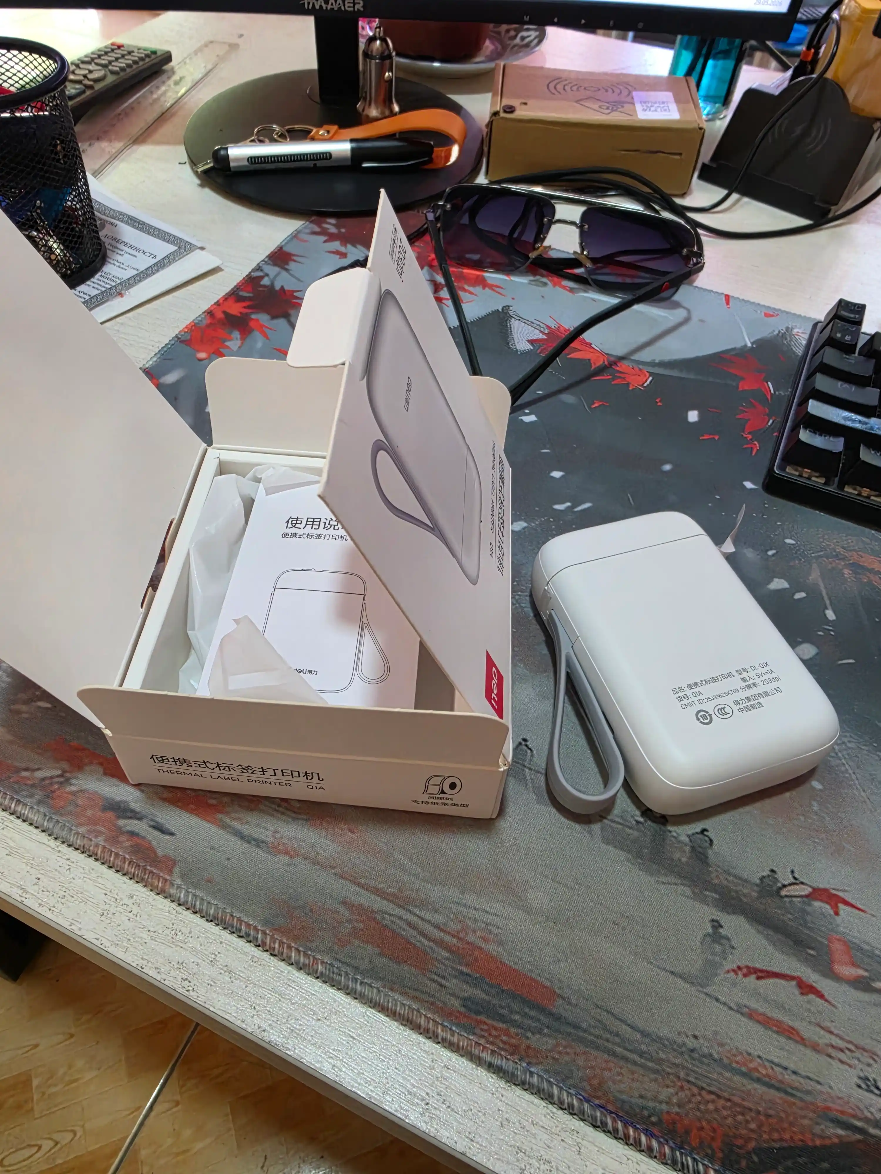 Mini printer portativ, cho'ntak printeri Bluetooth, simsiz termal printer telefon uchun
