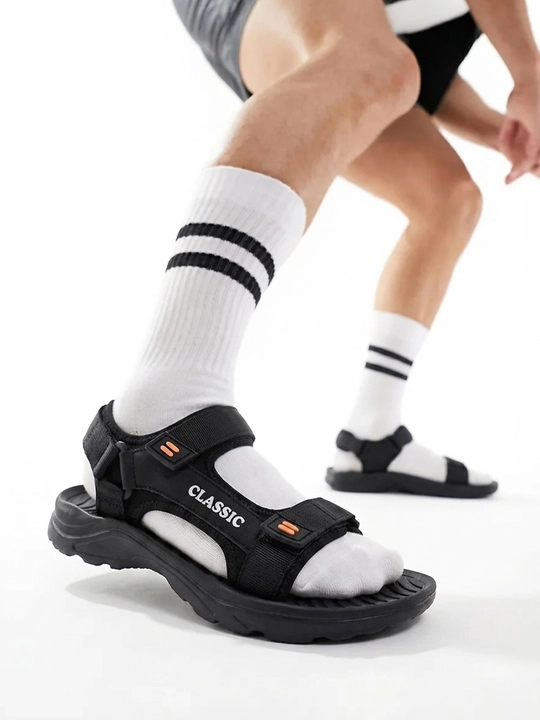 ActiveX Classic erkaklar sandallari, qora, 40–46 o‘lcham