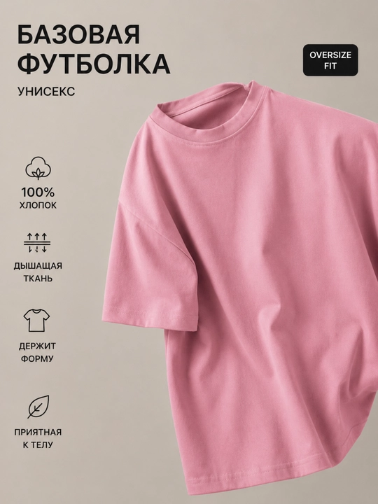 Футболка для женщин и мужчин, однотонная - 