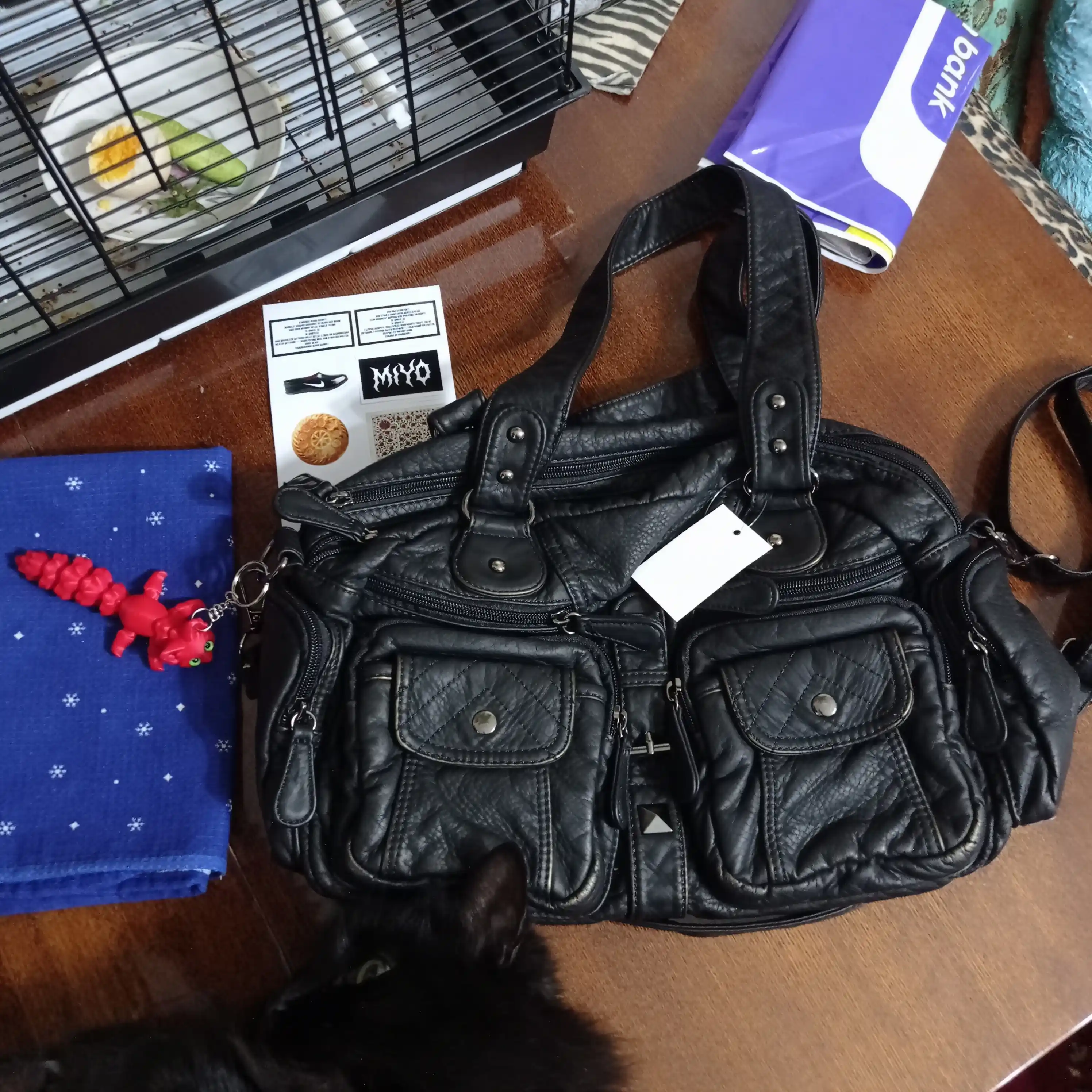 MIYO Ayollar uchun Y2K uslubidagi eko-teri sumka, yelkama va crossbody modeli
