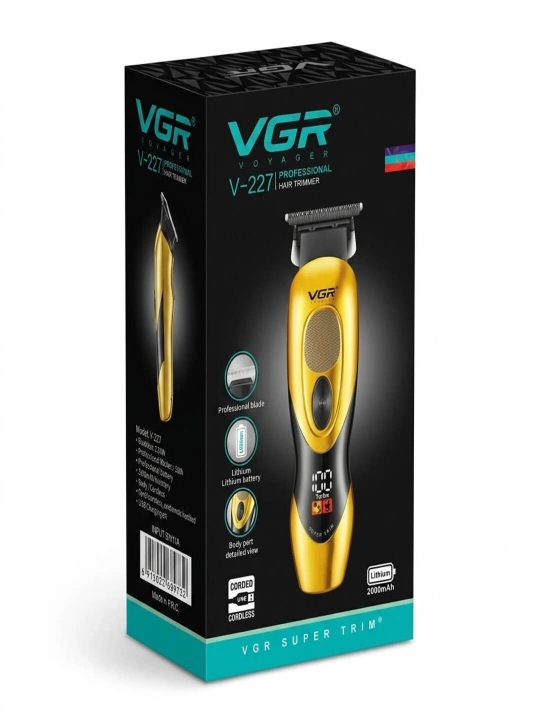 Professional simsiz soch va soqol olish kesish mashinkasi trimmer VGR