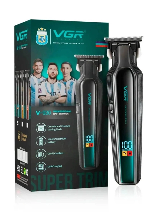 Professional simsiz soch va soqol olish kesish mashinkasi trimmer VGR