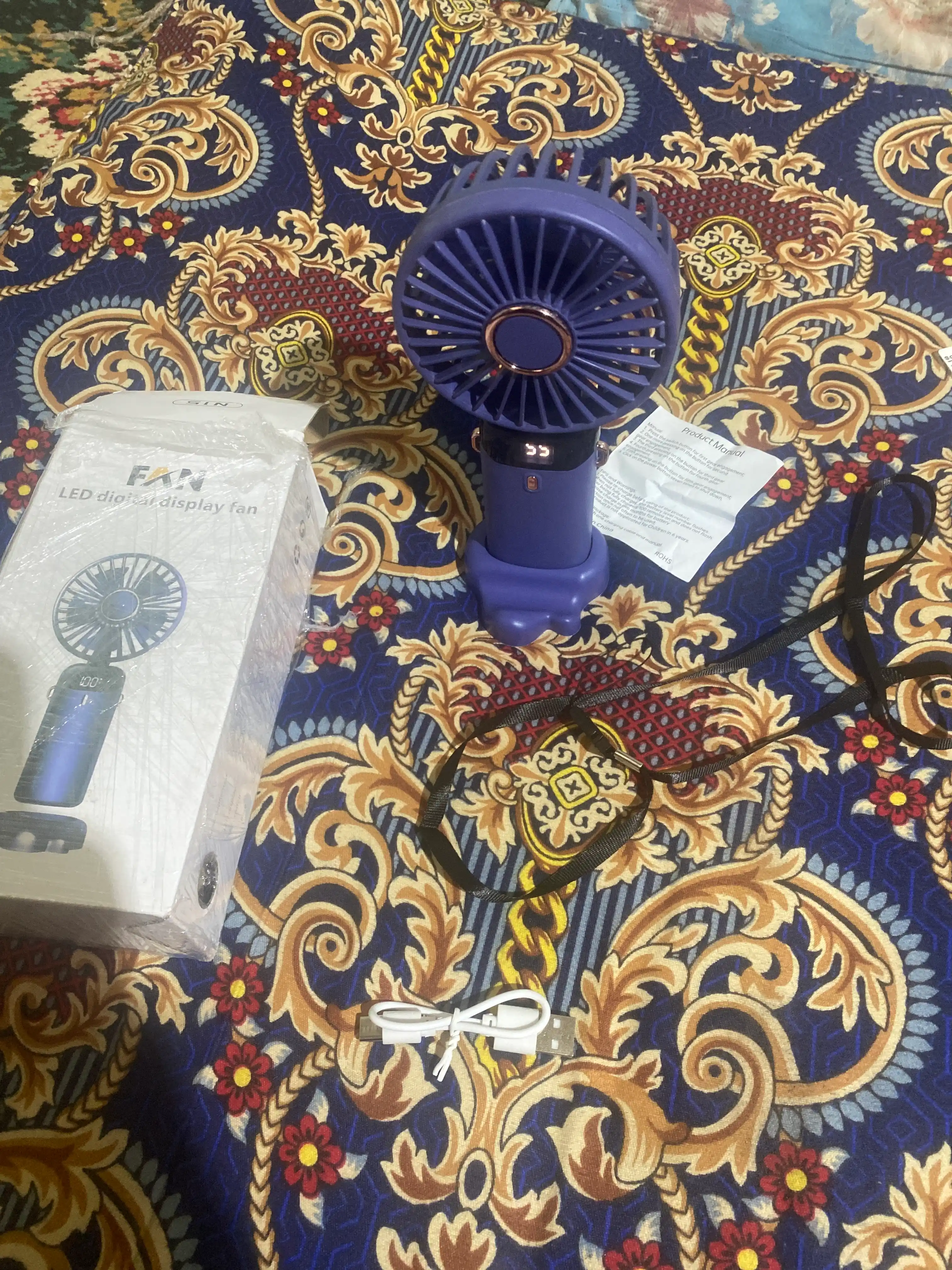 Mini qo'l ventilyatori, ish stoli uchun, USB portativ