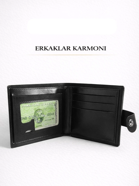 Klassik erkak hamyoni, hamyon, karmon va plastik kartalar