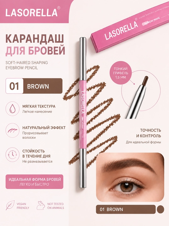 Lab va qosh qalam, avtomatik, Lasorella cho‘tkasi bilan