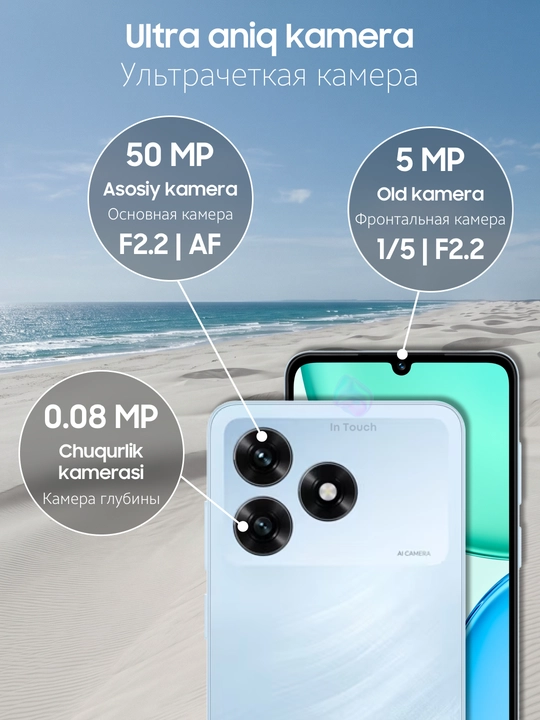Смартфон Honor X5d Plus 4/128 Gb, 90Hz