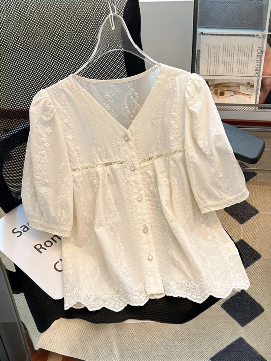 Белая блузка рубашка для женщин и девушек размеры 1XL, 2XL, 3XL, 4XL, подходит для веса 45–65 кг