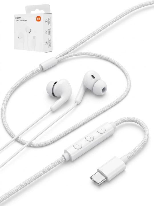 Наушники гарнитура проводные Xiaomi Piston Type C белые - 