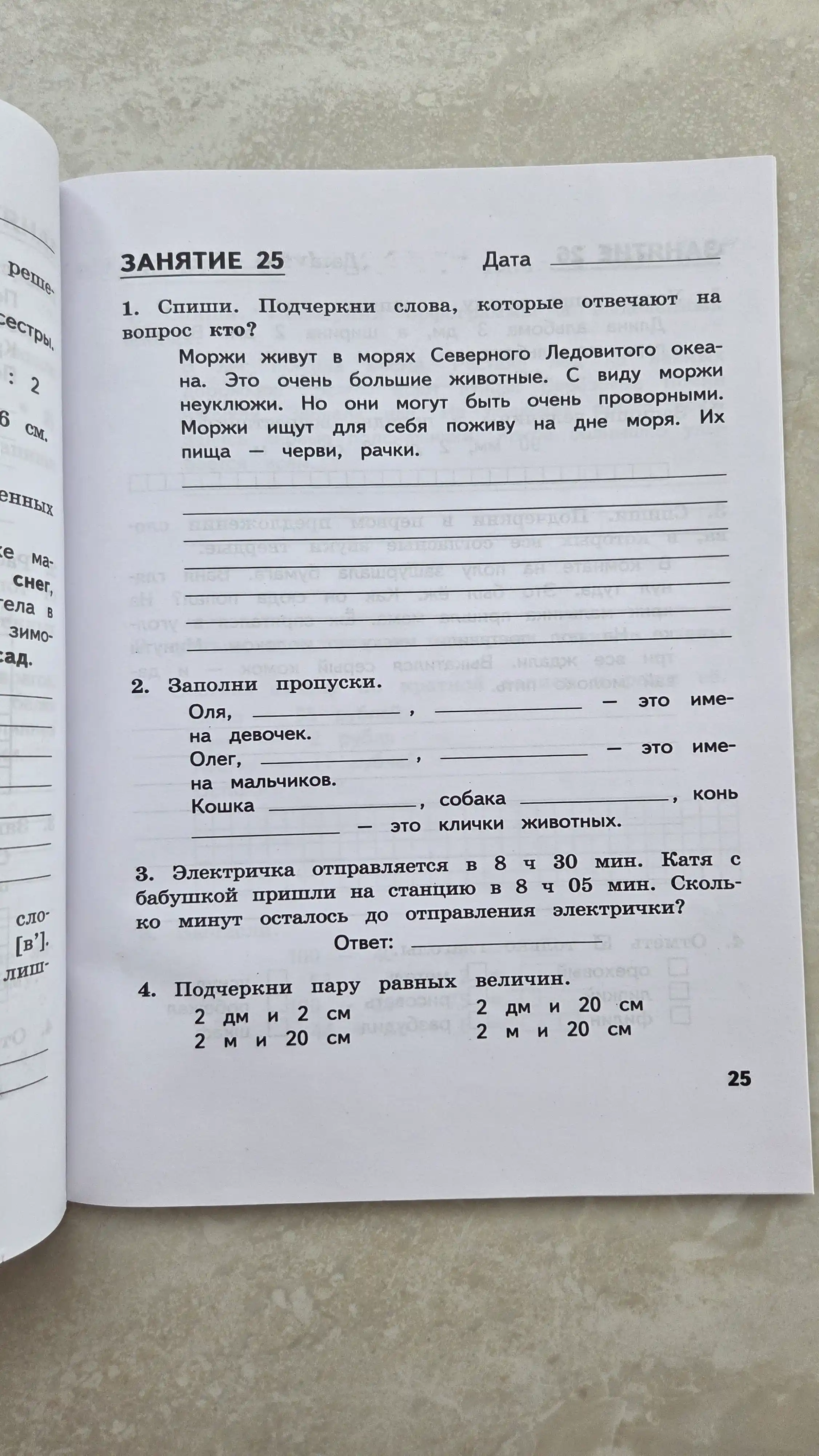 Kombinirovannyye letniye zadaniya, za kurs 2 klassa