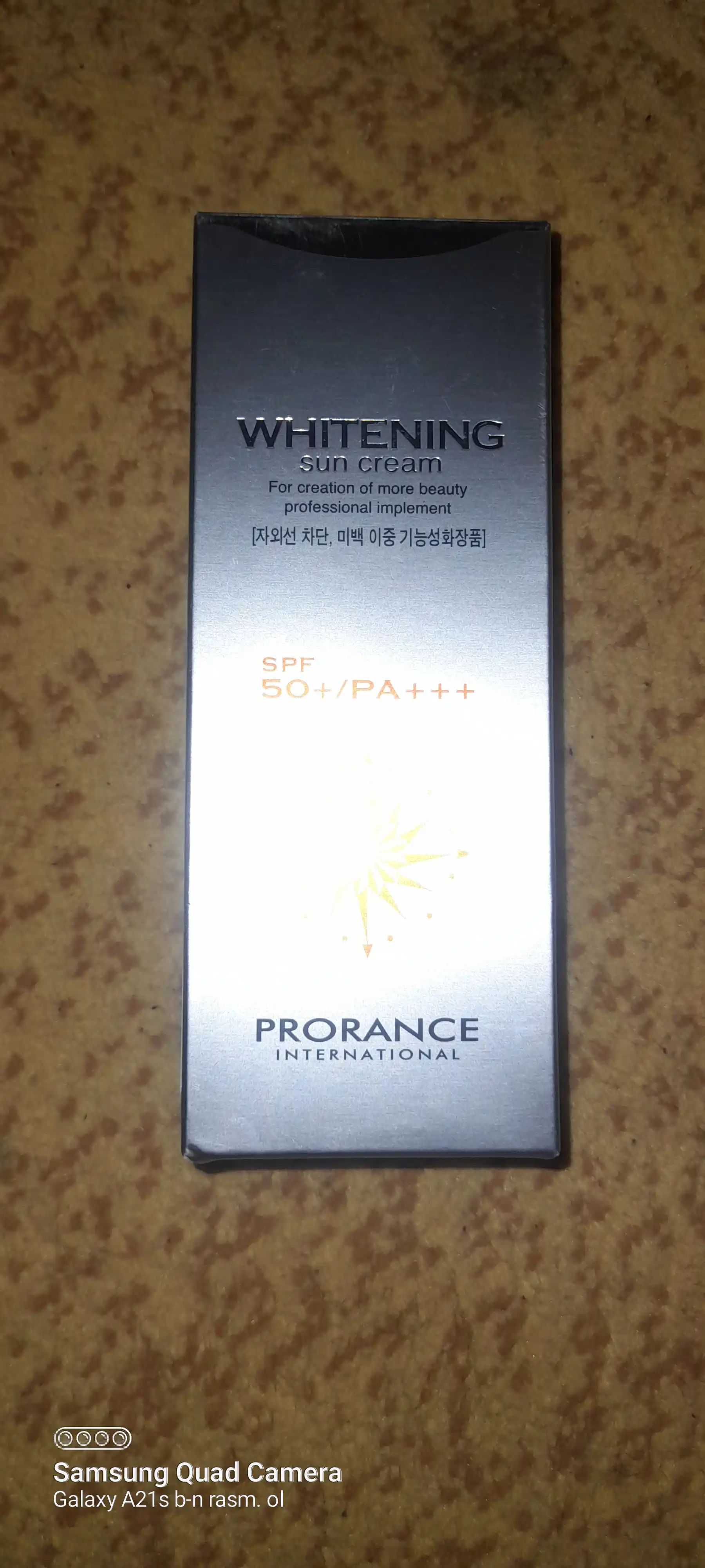 Солнцезащитный крем от пигментации, отбеливающий Prorance Whitening SPF 50+ PA+++, 70 мл