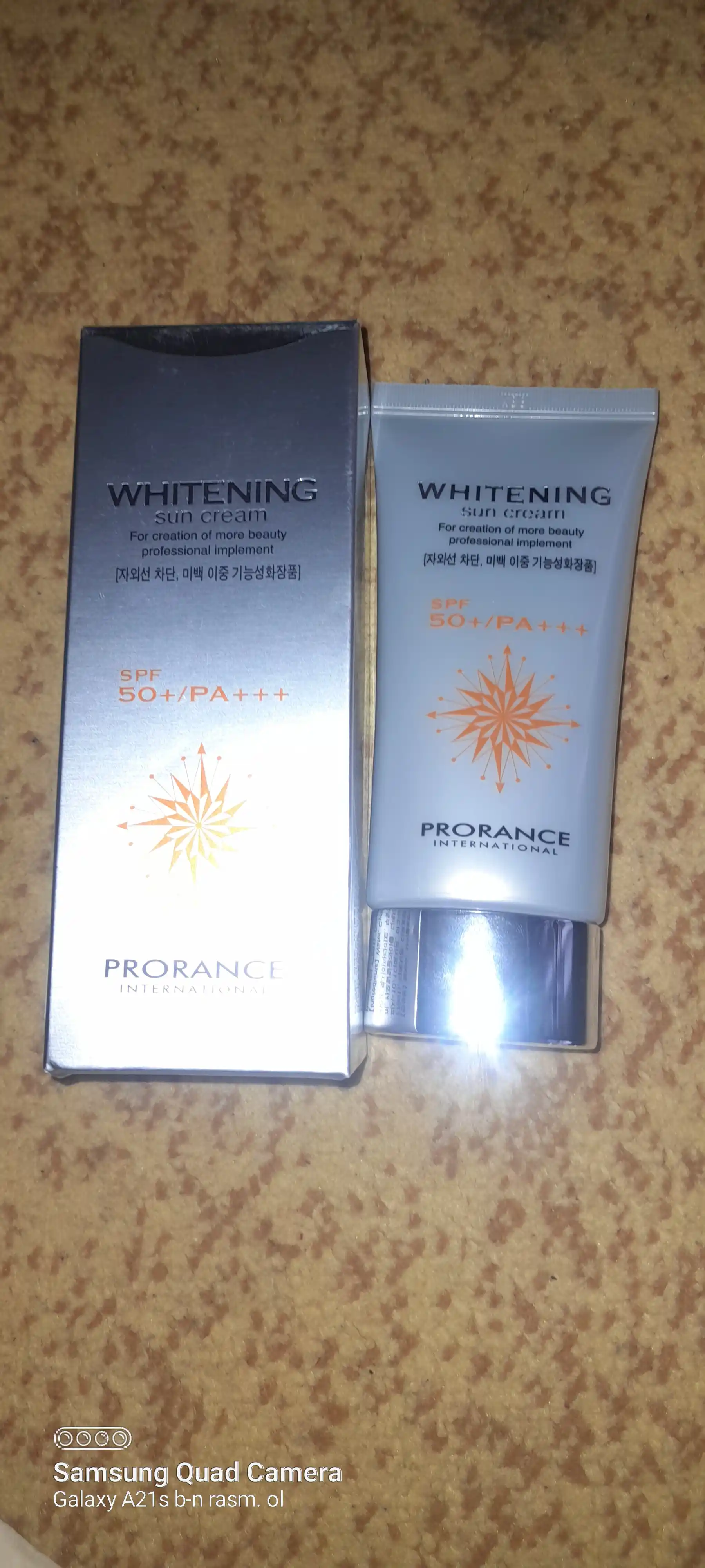 Солнцезащитный крем от пигментации, отбеливающий Prorance Whitening SPF 50+ PA+++, 70 мл